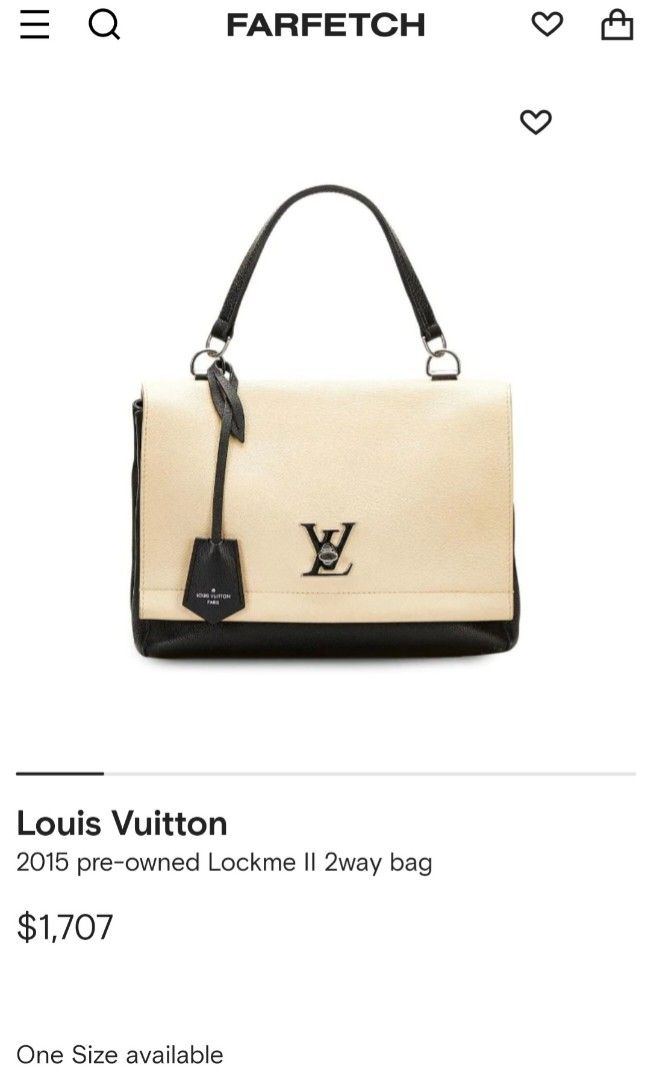 Shop Louis Vuitton LOCKME Casual Style Calfskin 2WAY Bi-color