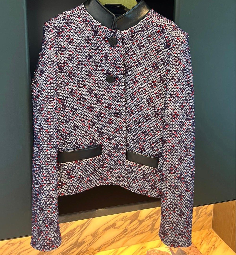 Louis Vuitton Lurex Monogram Tweed Fitted Jacket, 女裝, 外套及戶外