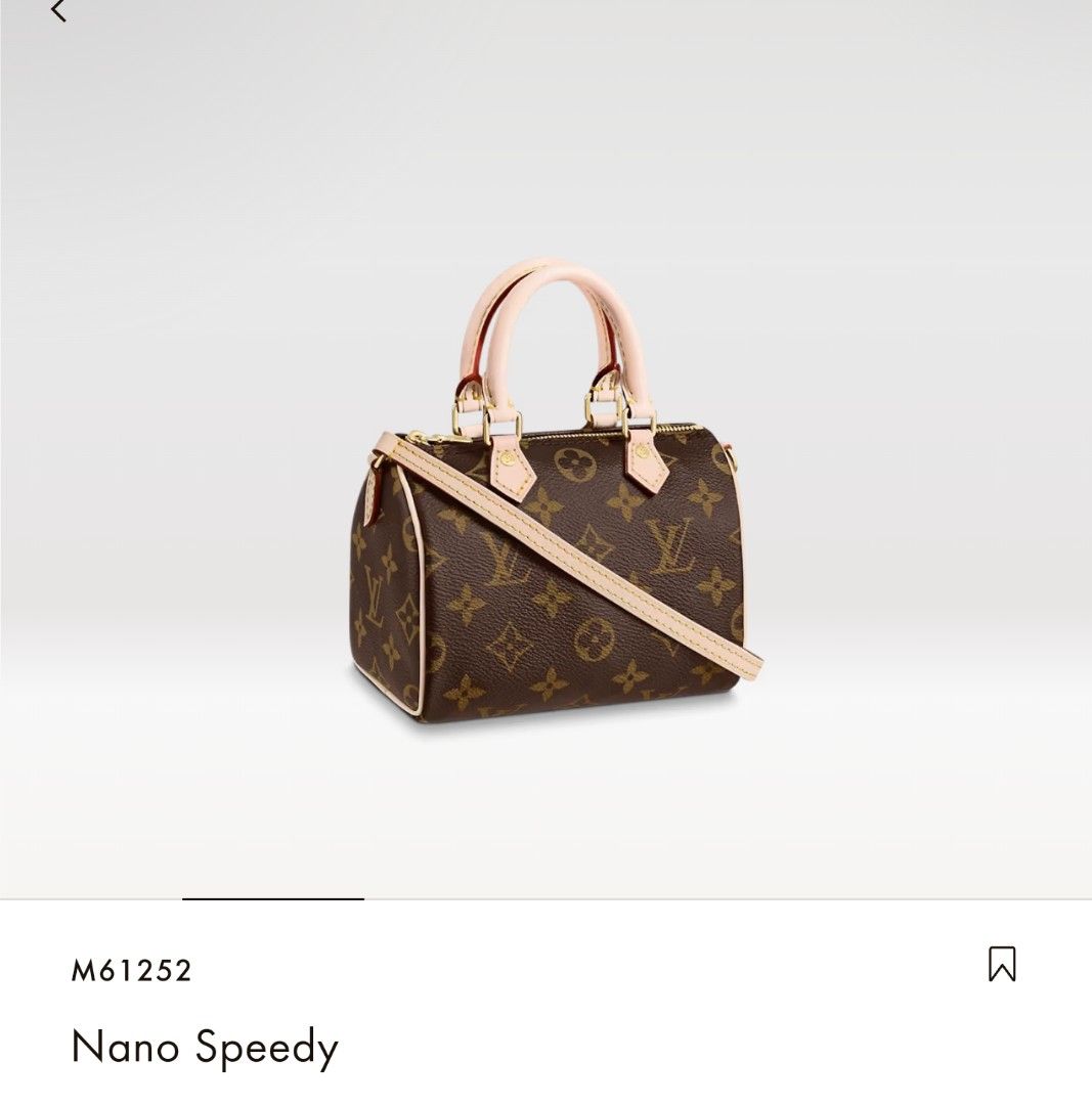 Louis Vuitton Nano Speedy, Luxury, Bags & Wallets on Carousell