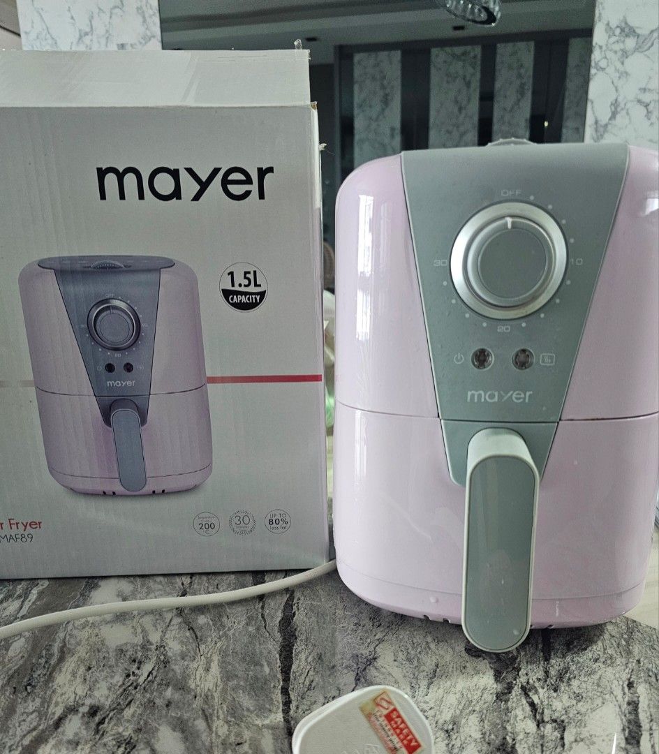 Mayer Air Fryer 1.5L pink, TV & Home Appliances, Kitchen Appliances