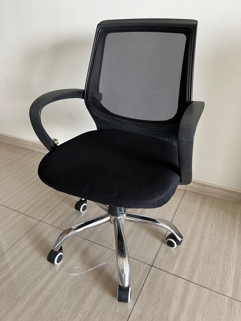 Mesh Material Ergonomic Office Chair (Black Color), Furniture & Home