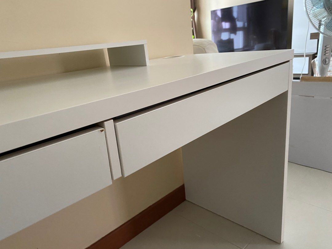 Micke Ikea desk long, Furniture & Home Living, Furniture, Tables & Sets on Carousell
