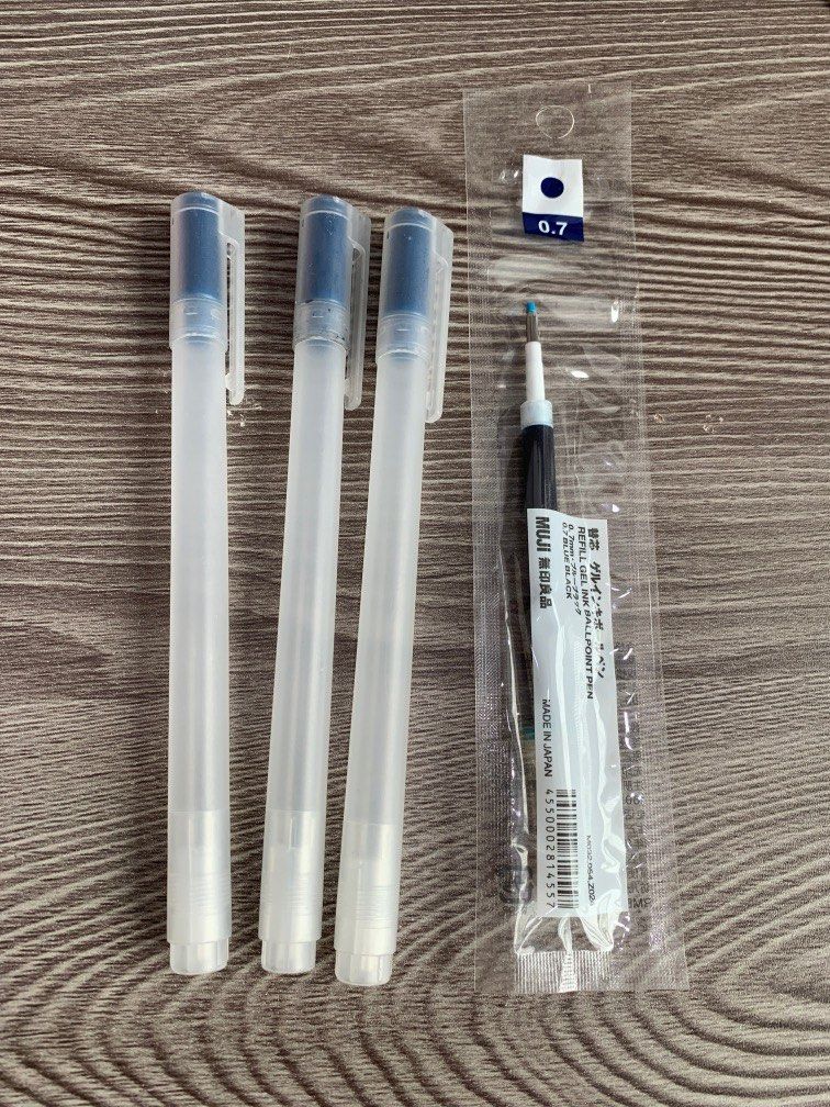 Muji Pens refills and empty case(?), Hobbies & Toys, Stationery & Craft