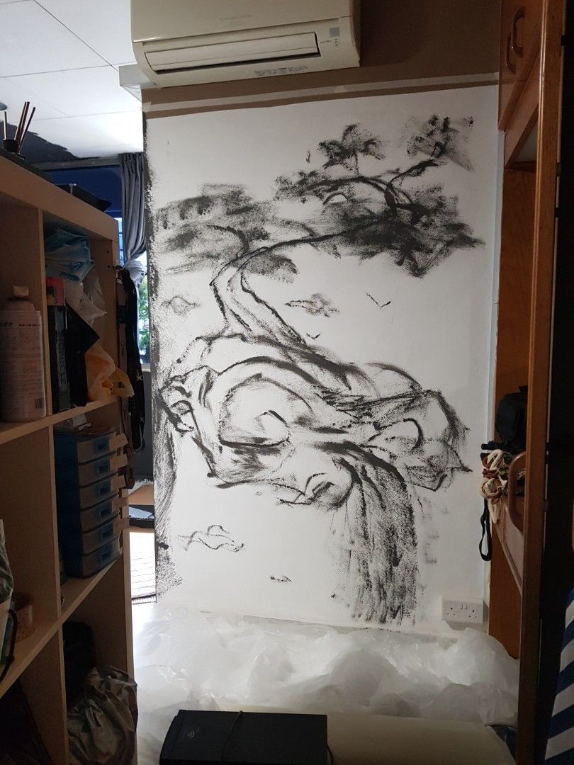 Mural wall special effects painting, Hobbies & Toys, Stationery & Craft