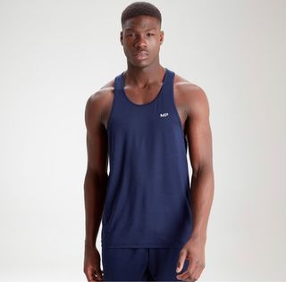 My Protein (MP) Men's Training Stringer Vest - Navy