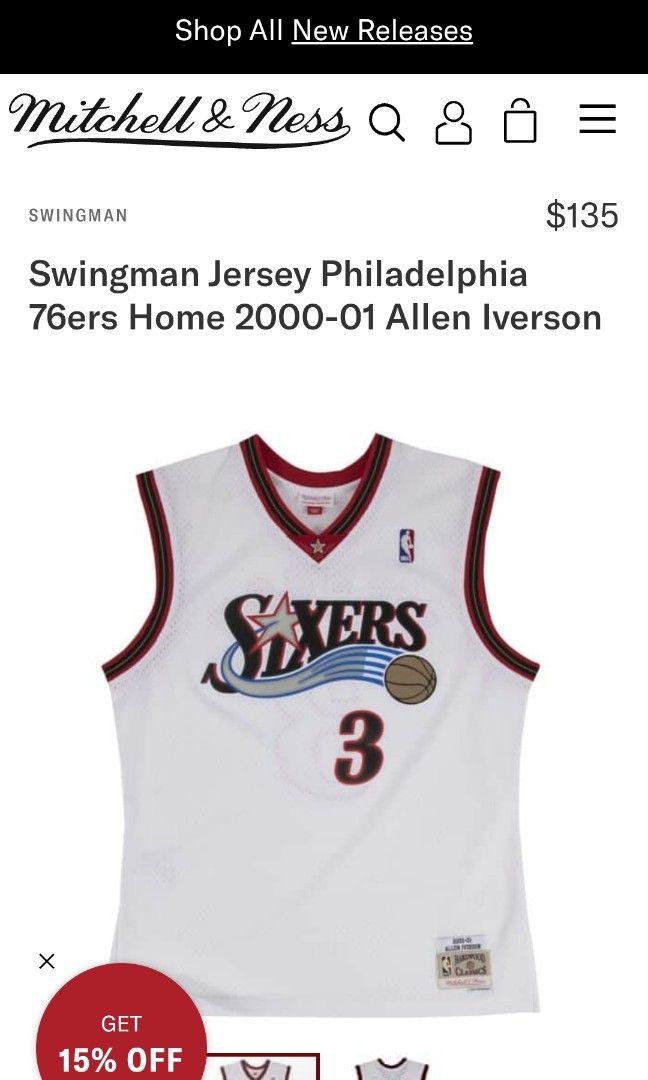 Nike Allen Iverson Philadelphia 76ers Throwback Jersey Red -  Hong Kong