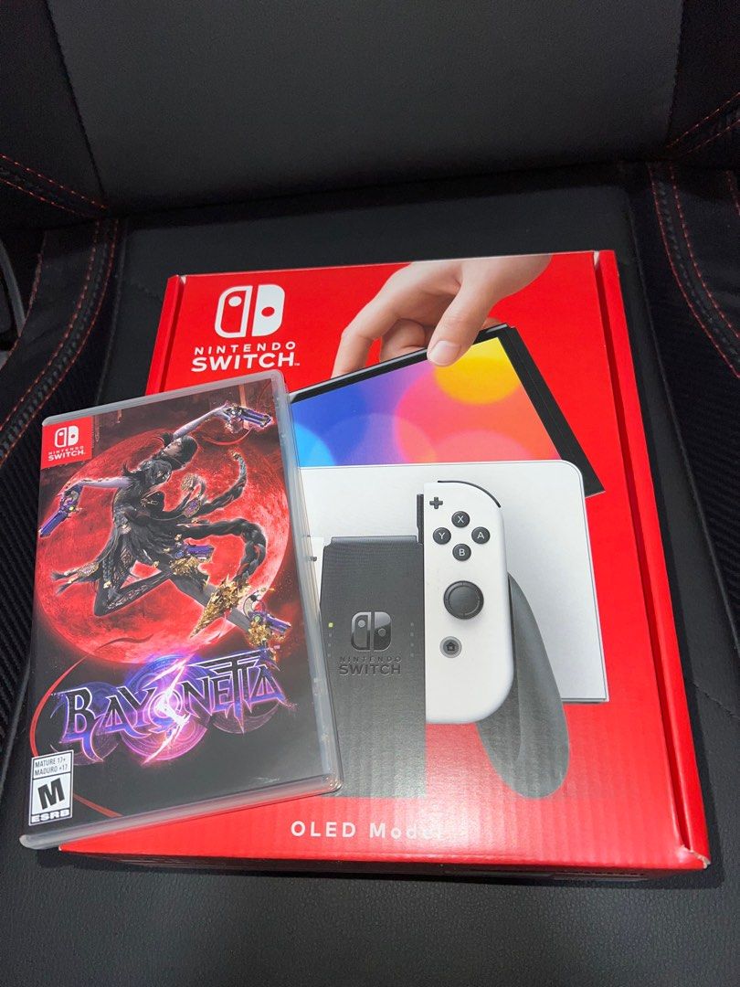 Nintendo Switch OLED + SD Card , Video Gaming, Video Game Consoles