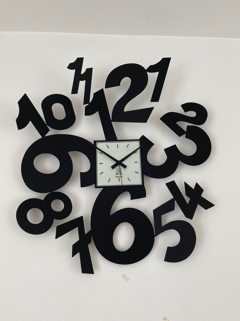 Number clock , metal, Furniture & Home Living, Home Decor, Clocks on ...