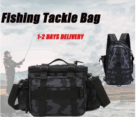 Nylon Fabric Fishing Pouch / Waterproof Fishing Backpack