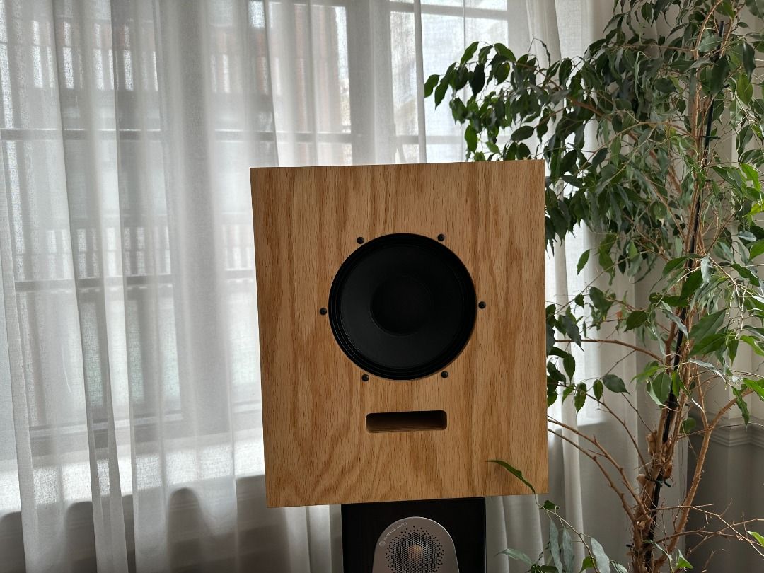 OJas Artbook Shelf Speaker Spiral Cut Oak HIFI, New York City, Handmade