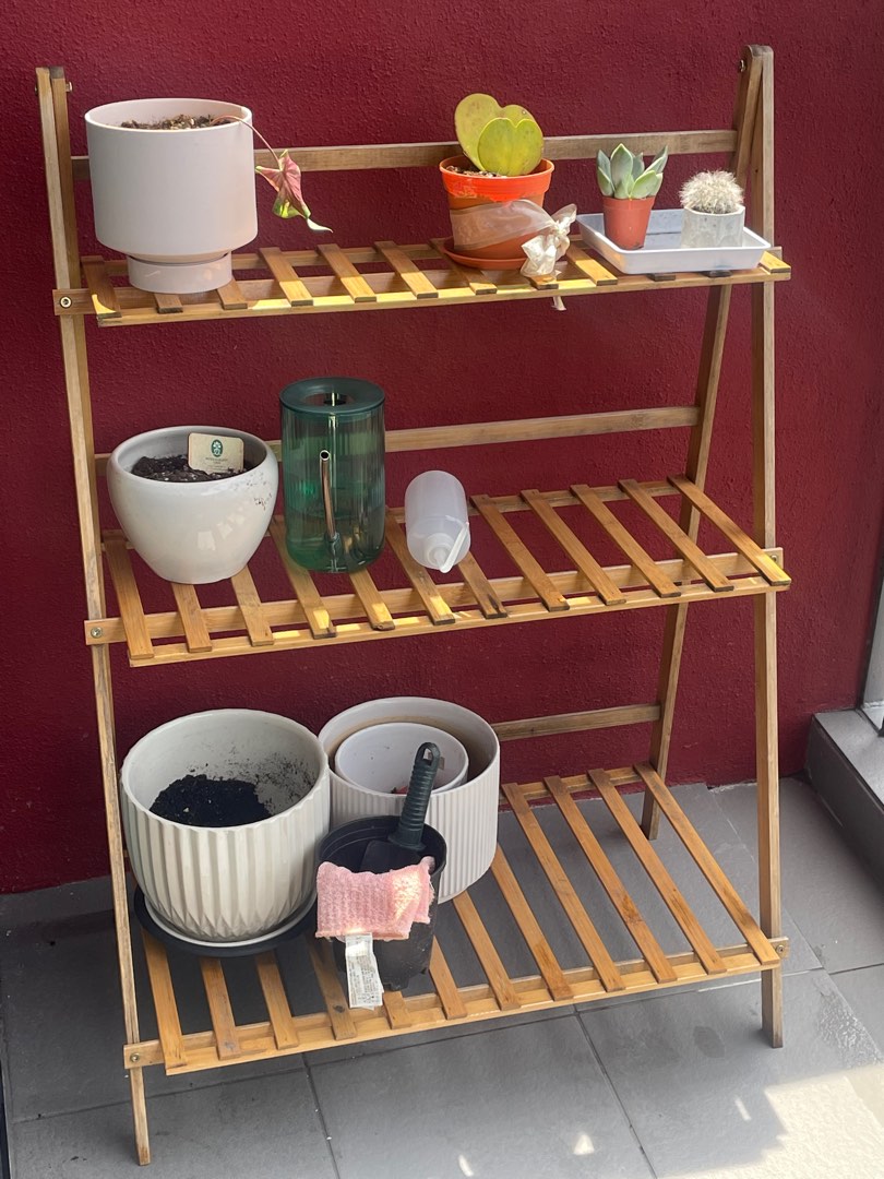 Outdoor bamboo garden rack, Furniture & Home Living, Outdoor Furniture ...