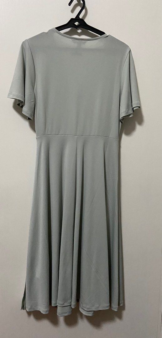 Pastel light graygreen dress, Women's Fashion, Dresses & Sets, Dresses