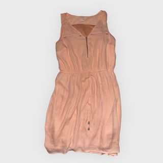 peach flowy dress