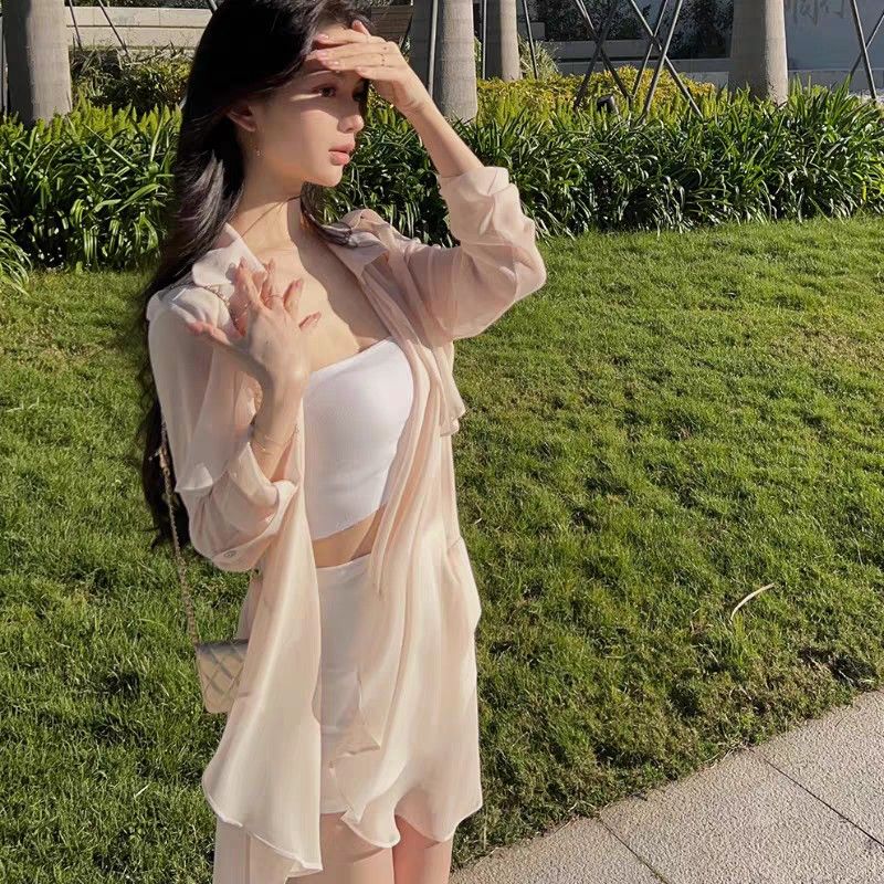 Chiffon outerwear sale