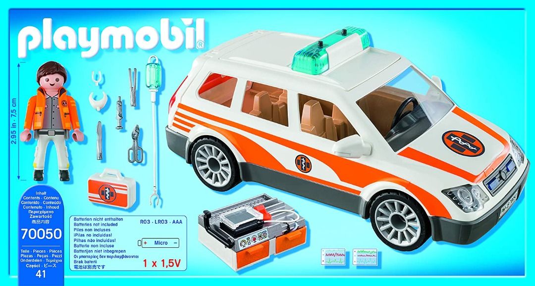 Playmobil 70050 Emergency Car with Siren, Hobbies & Toys, Toys & Games