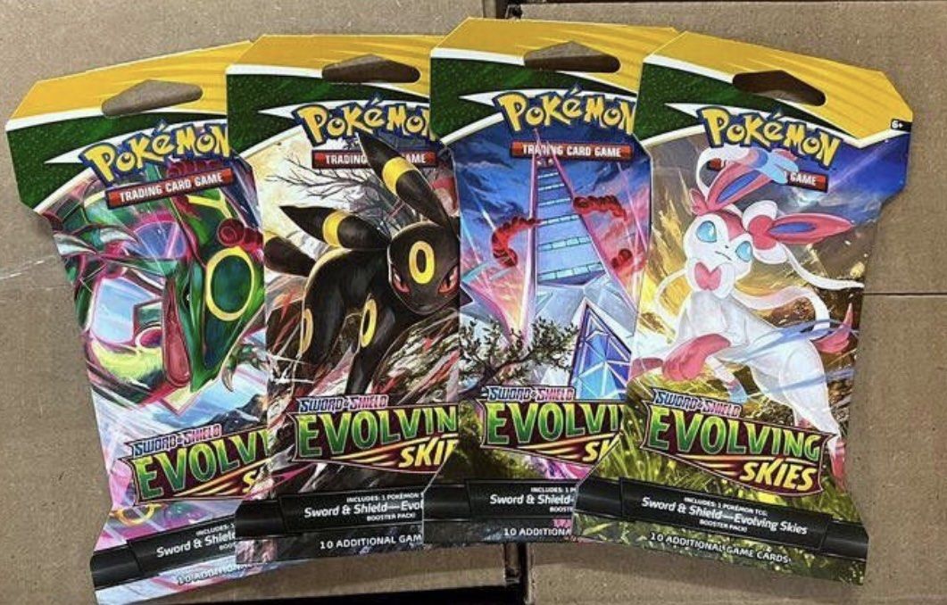 pokemon evolving skies sleeved booster pack Pokemon Evolving Skies Booster Pack **RETIRED**