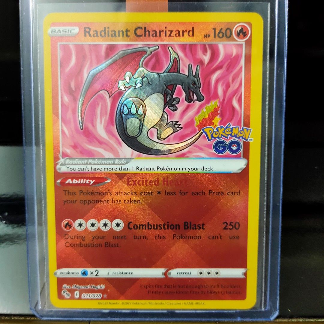  Radiant Charizard - 011/078 - Pokemon Go - Shiny Pokemon Card :  Toys & Games