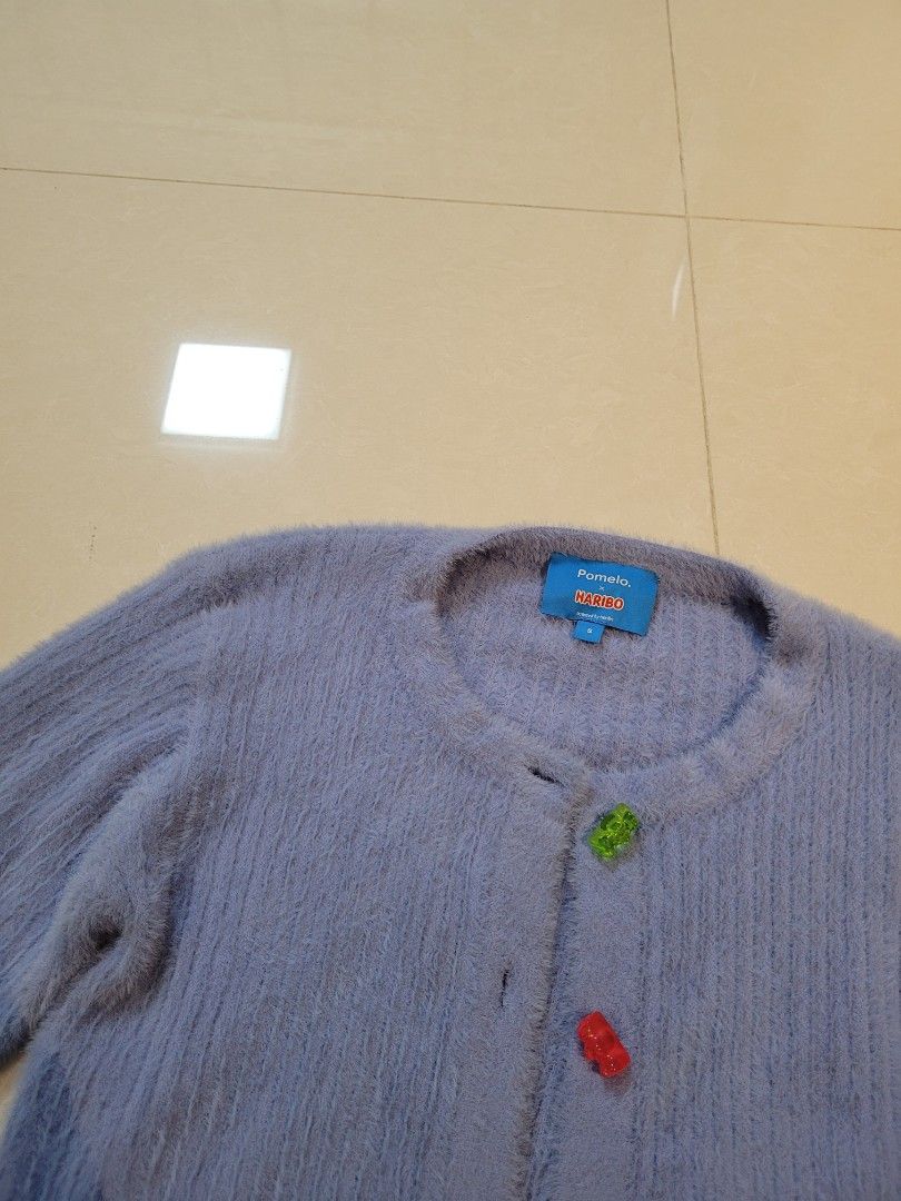 Pomelo x Haribo Gummy Bear Fuzzy Cardigan, Women's Fashion, Coats