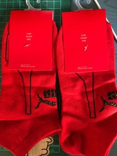 PUMA紅色船型襪（兩雙）