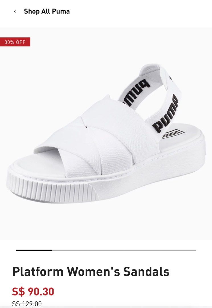 PUMA Black Platform Sliders Women s Fashion Footwear Sandals on