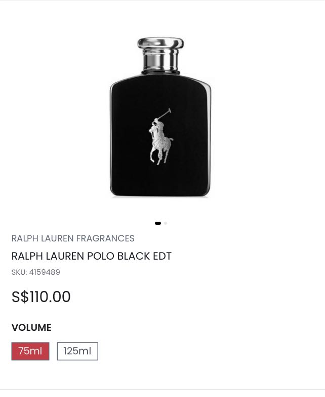 Ralph Lauren Polo Black Eau de Toilette 75ml, Beauty & Personal Care,  Fragrance & Deodorants on Carousell