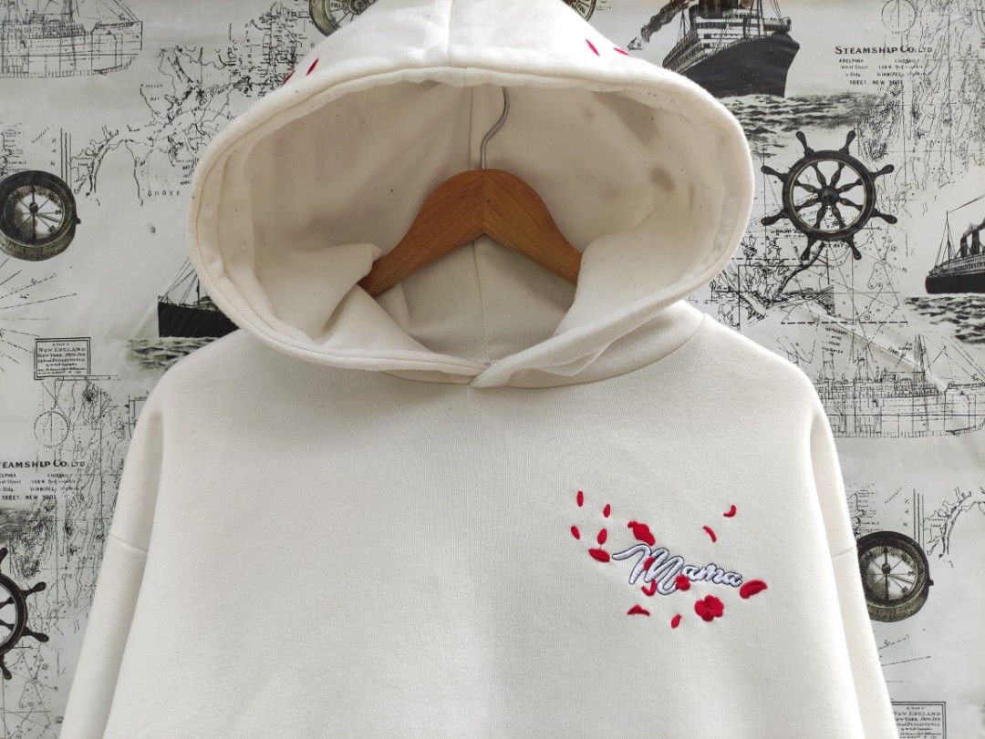 Rose white hoodie hot sale