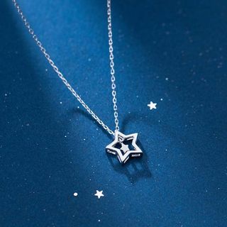 S925 Sterling Silver Cute Star Pendant Necklace (Chain included) 韓版簡約925純銀星星吊墜項鍊