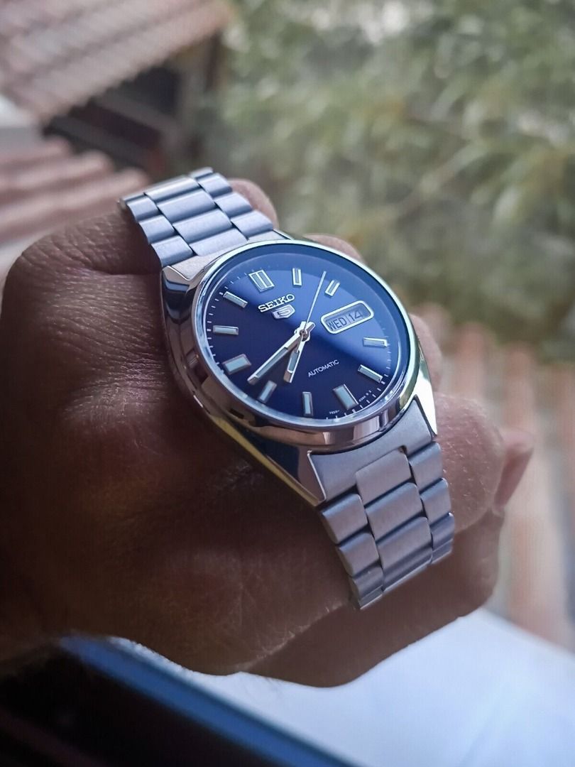 Seiko 5 blue dial automatic mens watch snxs77 new arrivals