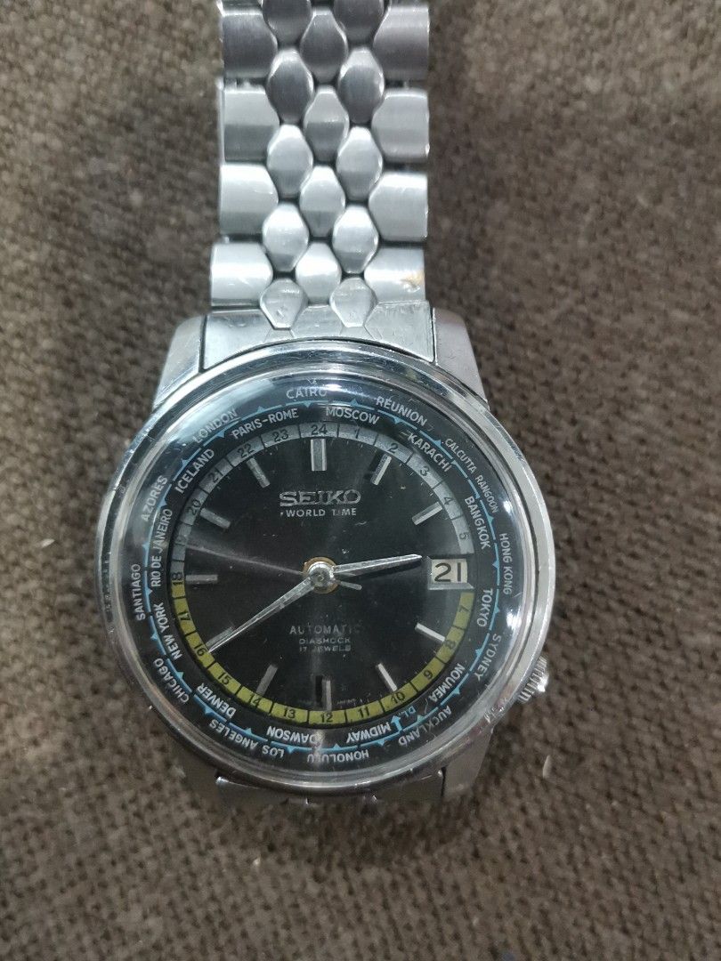 Seiko world time vintage outlet
