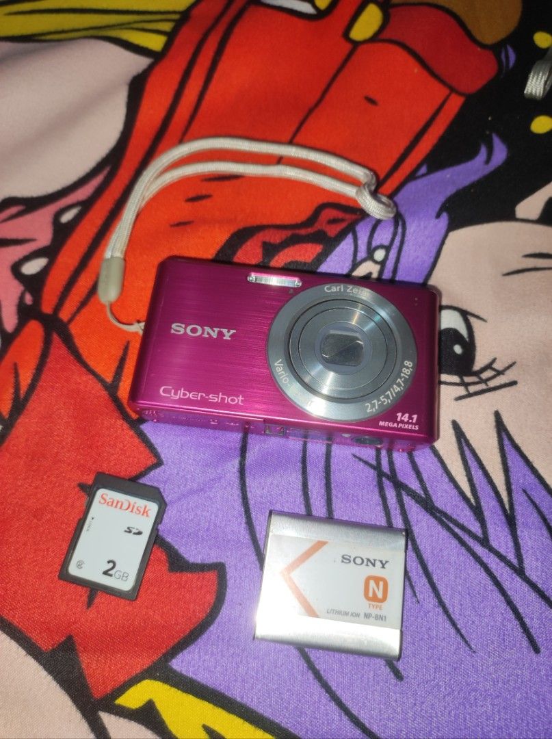 pink cyber shot camera