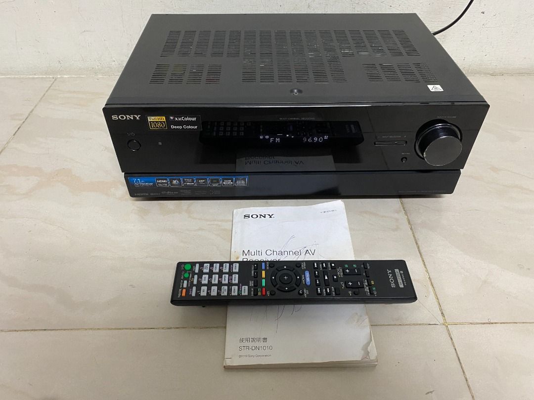 SONY STR DN1010 收音劇院 7.1 環繞擴大機 3D 藍光 HDMI 環繞擴大機 有原廠遙控器跟中文明書, 耳機及錄音音訊設備