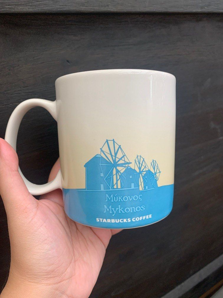 Starbucks Mykonos icon mug (Category: Coffee & Tea Tableware) located in Mandaluyong City. Submitted by pochvlv (Listing ID 1221484815, Image 2). Description: Starbucks icon mug from my personal collection.. rehoming my mugs :) Please take care of them :).