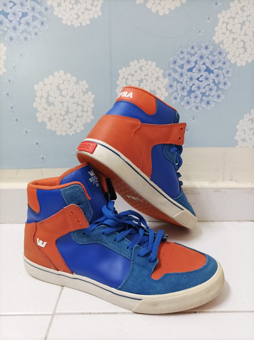 Supra Shoes Vaider Orange And Blue Men s Fashion Footwear Sneakers on Carousell