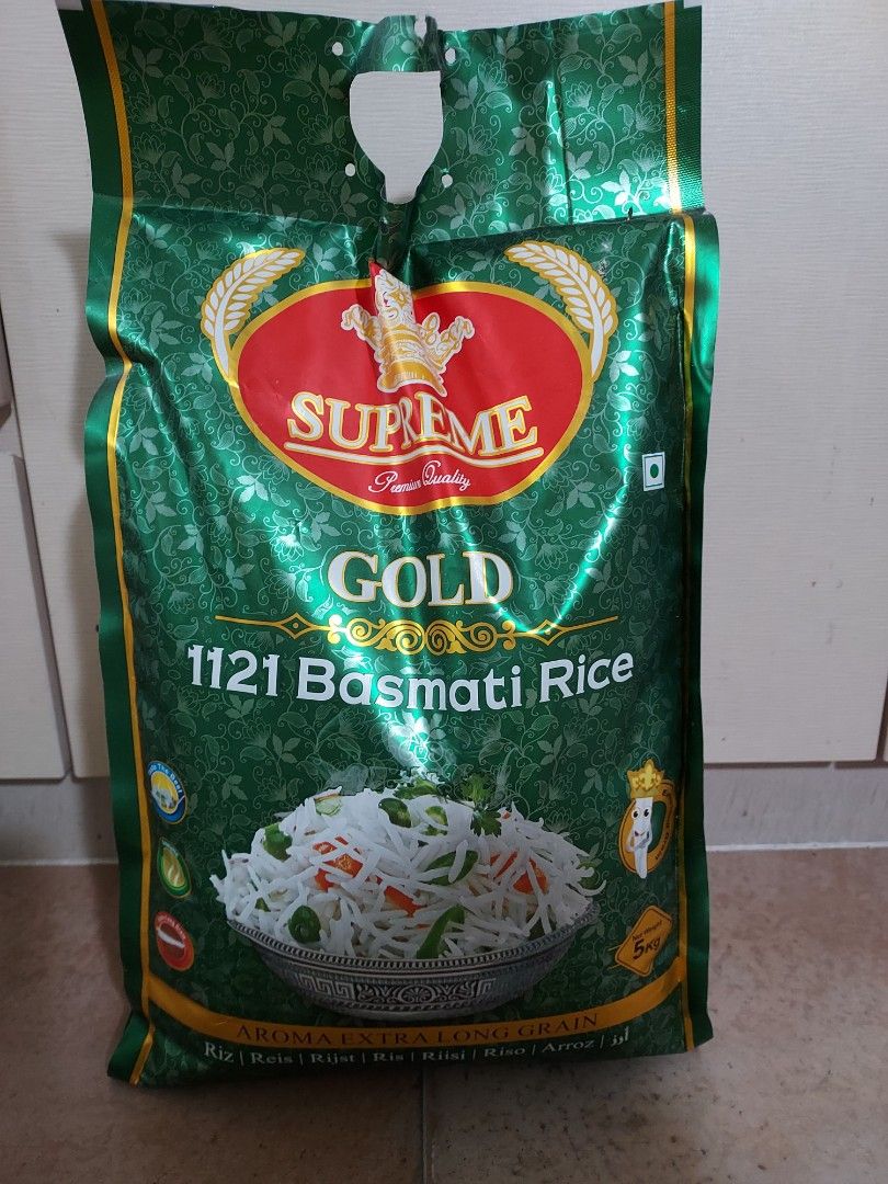 Supreme Gold 1121 Basmati rice - 5kg, Food & Drinks, Rice & Noodles on ...
