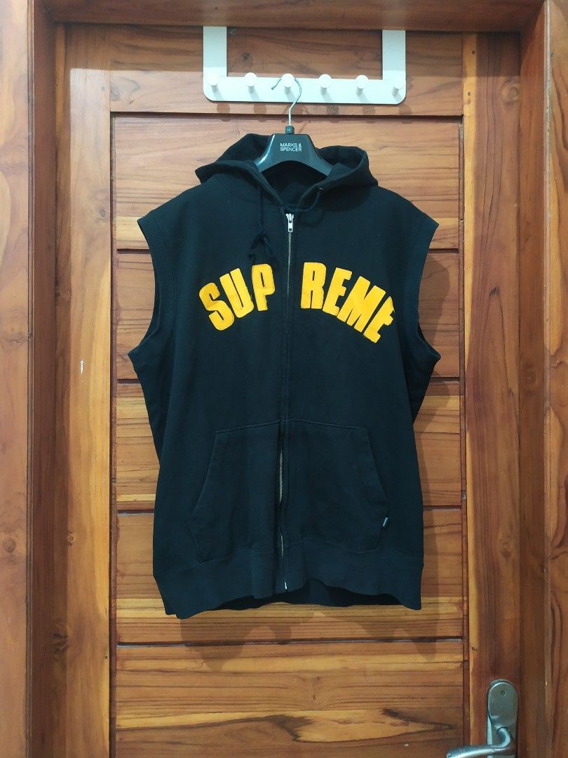 Supreme sleeveless hoodie top
