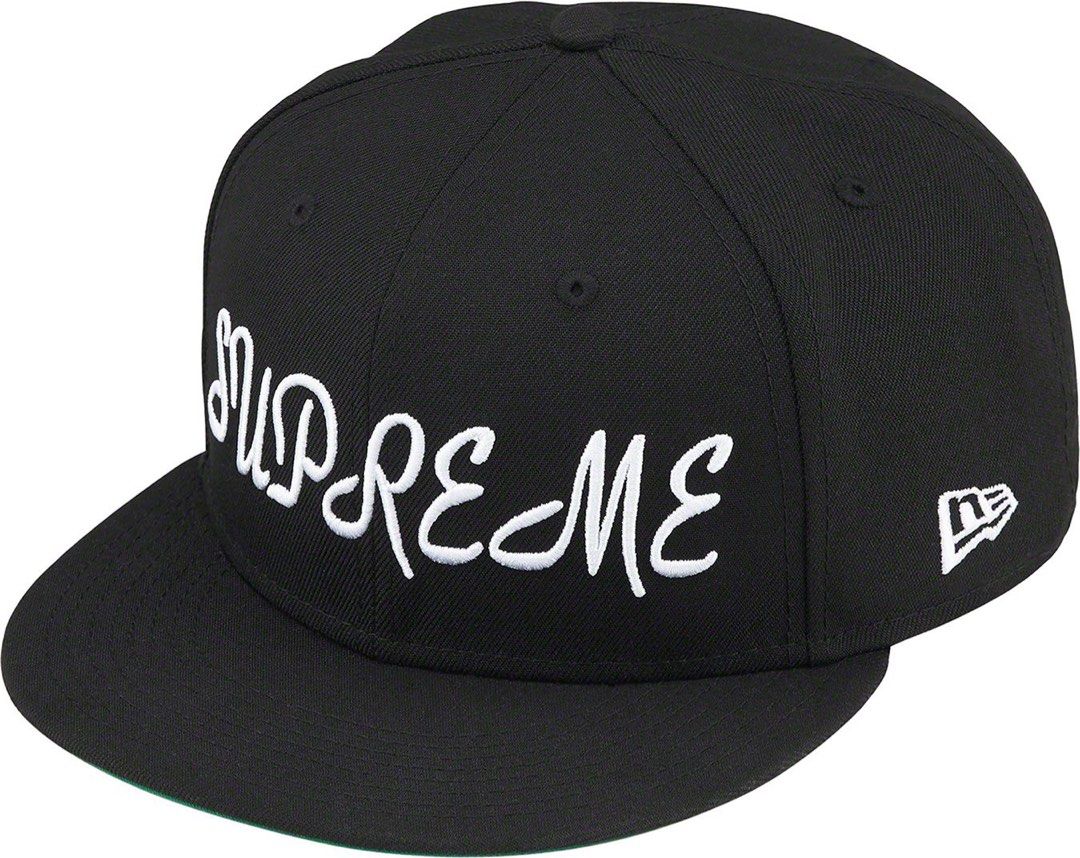 Supreme SS23 Script New Era Cap (Black, 7 3/8), Men