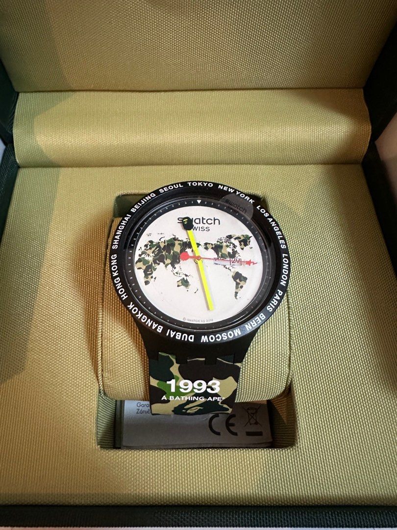 Swatch X bathing ape, 名牌, 手錶- Carousell