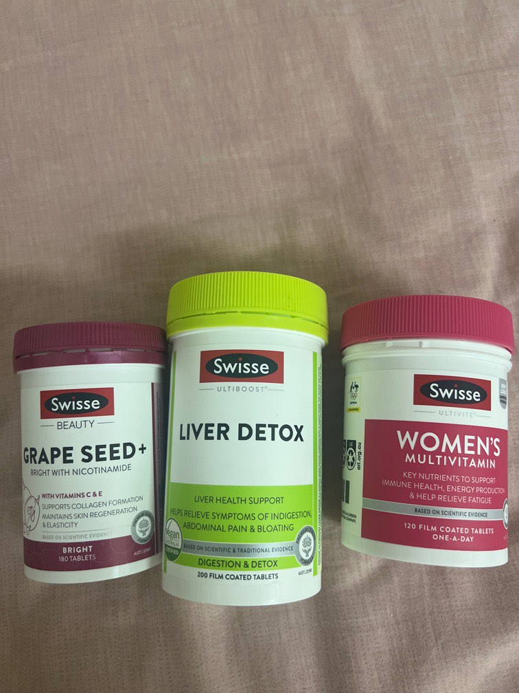 Swisse grape seeds plus liver detox womens multivitamin, Health