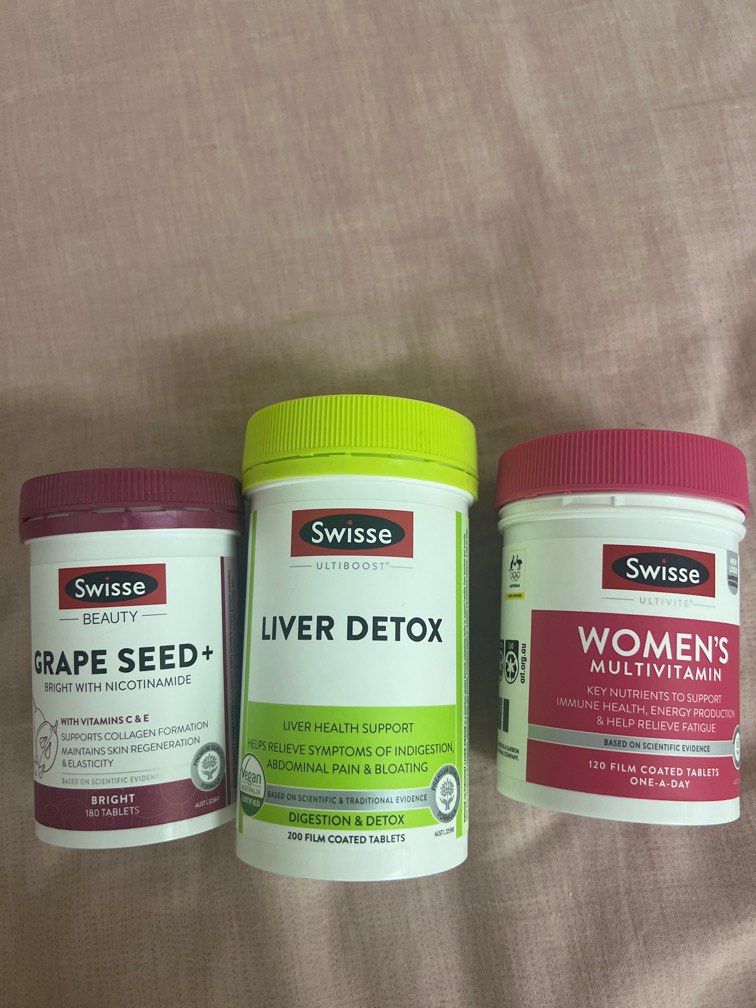 Swisse grape seeds plus liver detox womens multivitamin, Health