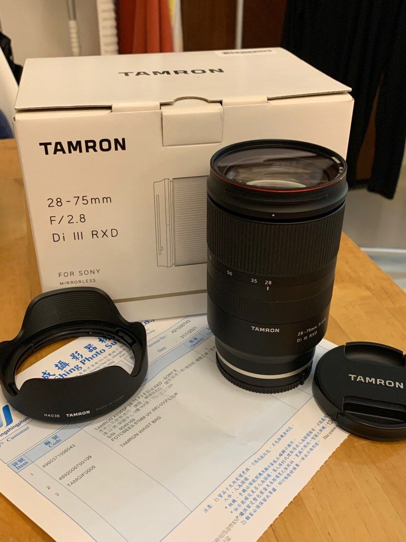 Tamron 28-75mm f/2.8 Di III RXD Sony E mount, 攝影器材, 鏡頭及裝備