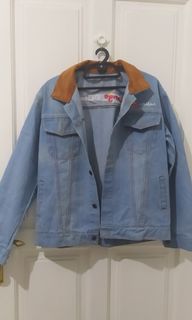 Tango x dilan denim jaket leher beludru all size