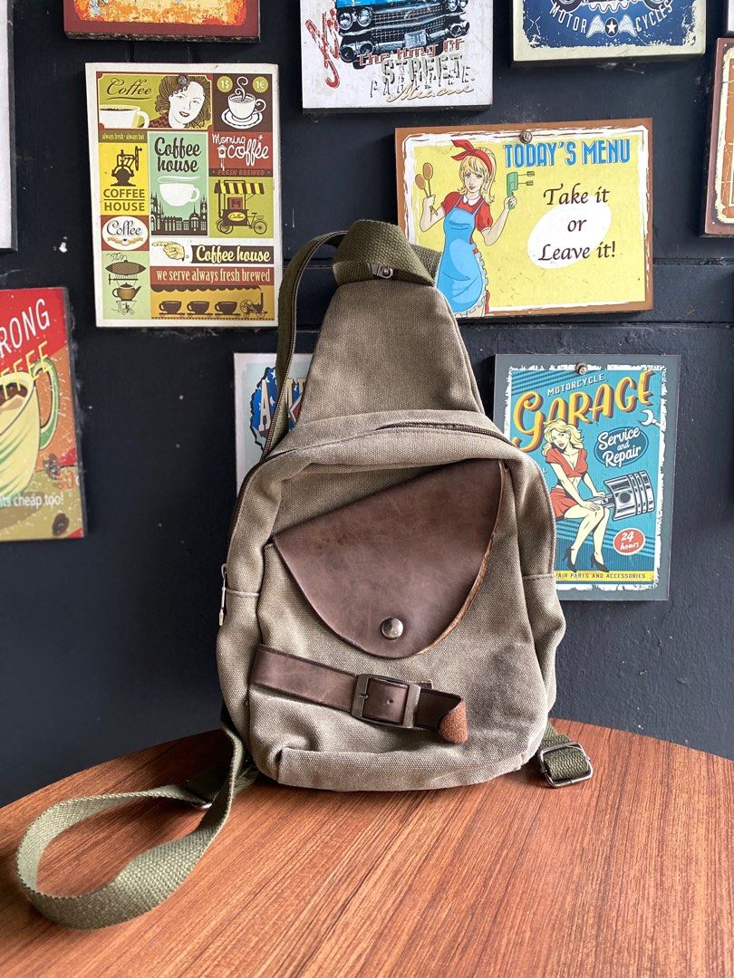 Tas Selempang Pria Distro Slingbag 2 Saku Slempang Sekolah Kuliah