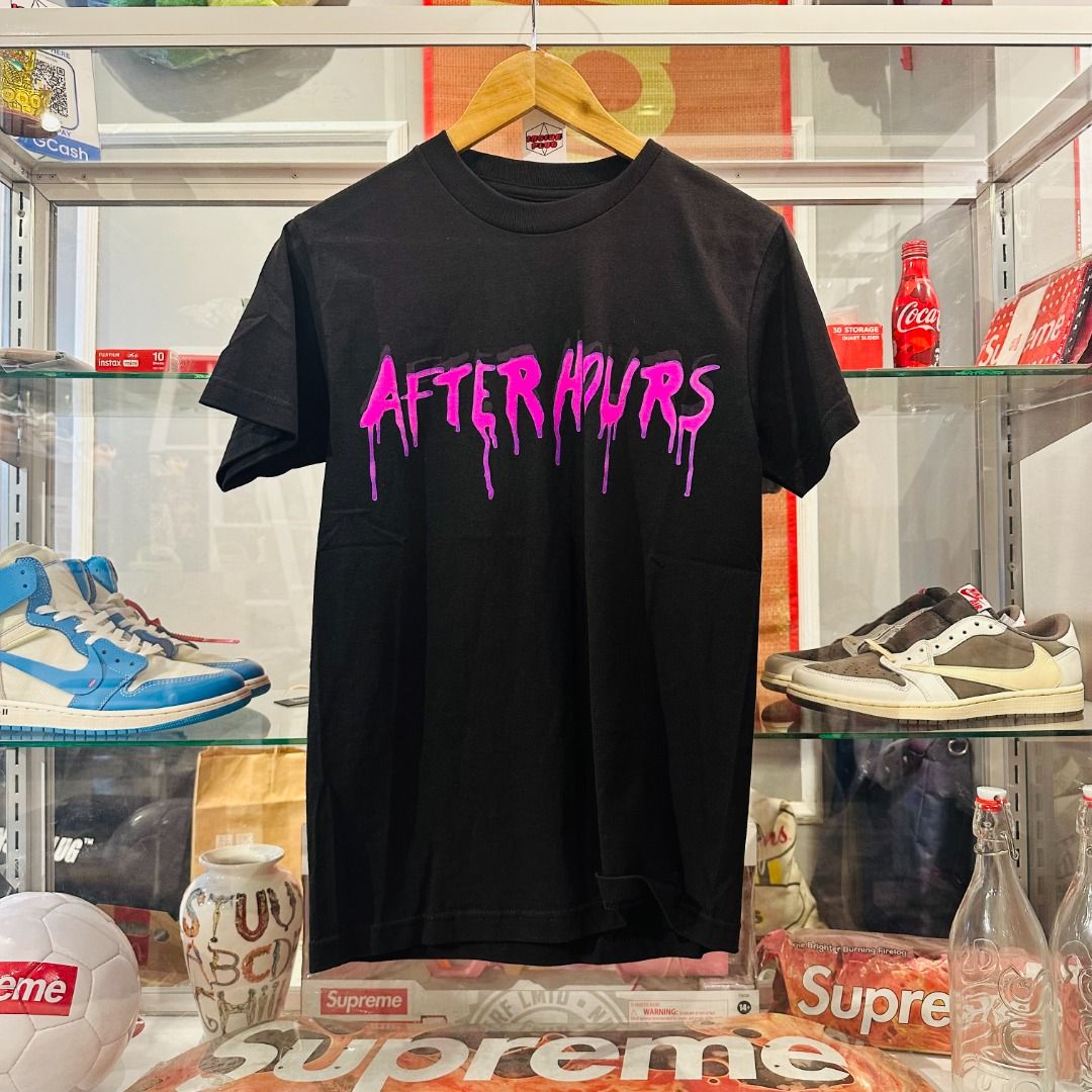 Vlone after hours acid drip tee black sale