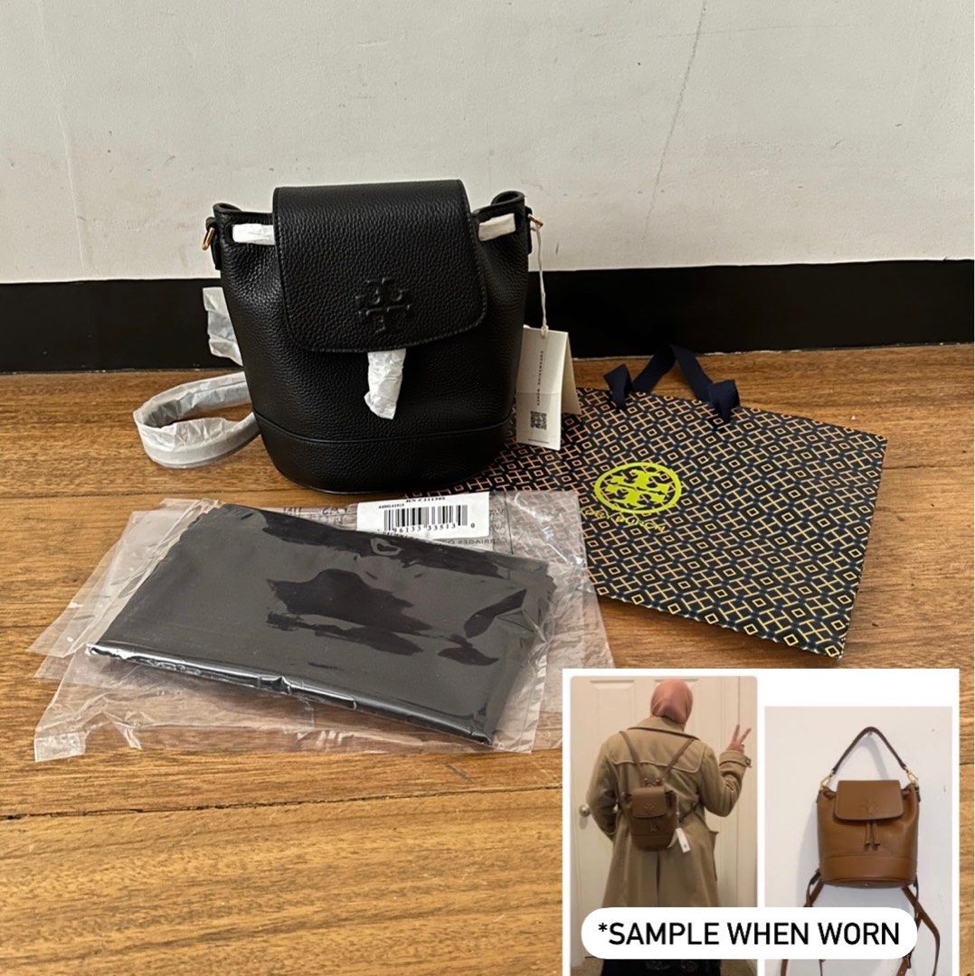 Tory Burch Convertible Backpack - Mini Thea Bucket Sling, Luxury, Bags &  Wallets on Carousell