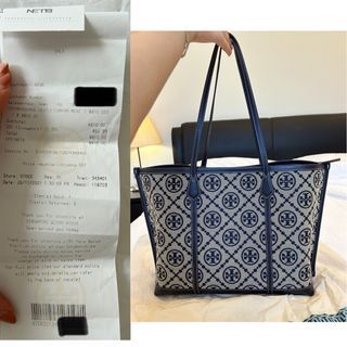 99% New TORY BURCH Robinson Double-Zip Saffiano Tote Bag - $290