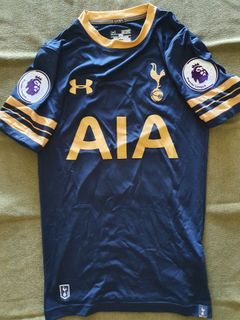 New Tottenham Hotspurs 2015-16 Under Armour Blue Away Football Shirt Boys  Medium