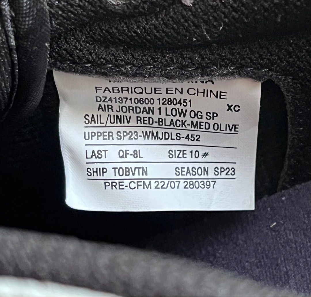 Travis Scott Air Jordan 1 Low Olive Men s Fashion Footwear
