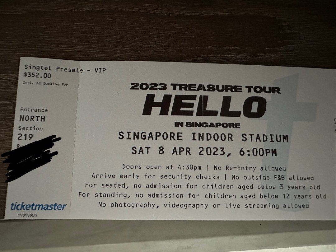 Vip Kit Concert Treasure VIP seated concert ticket, Tickets & Vouchers, Event Tickets ...
