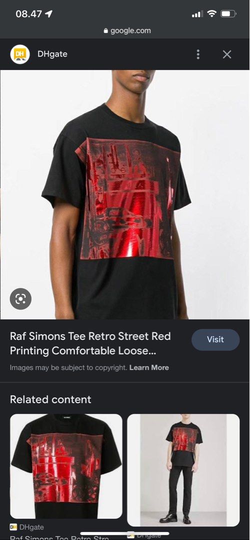 T-Shirt Raf Simons, Fesyen Pria, Pakaian , Atasan di Carousell