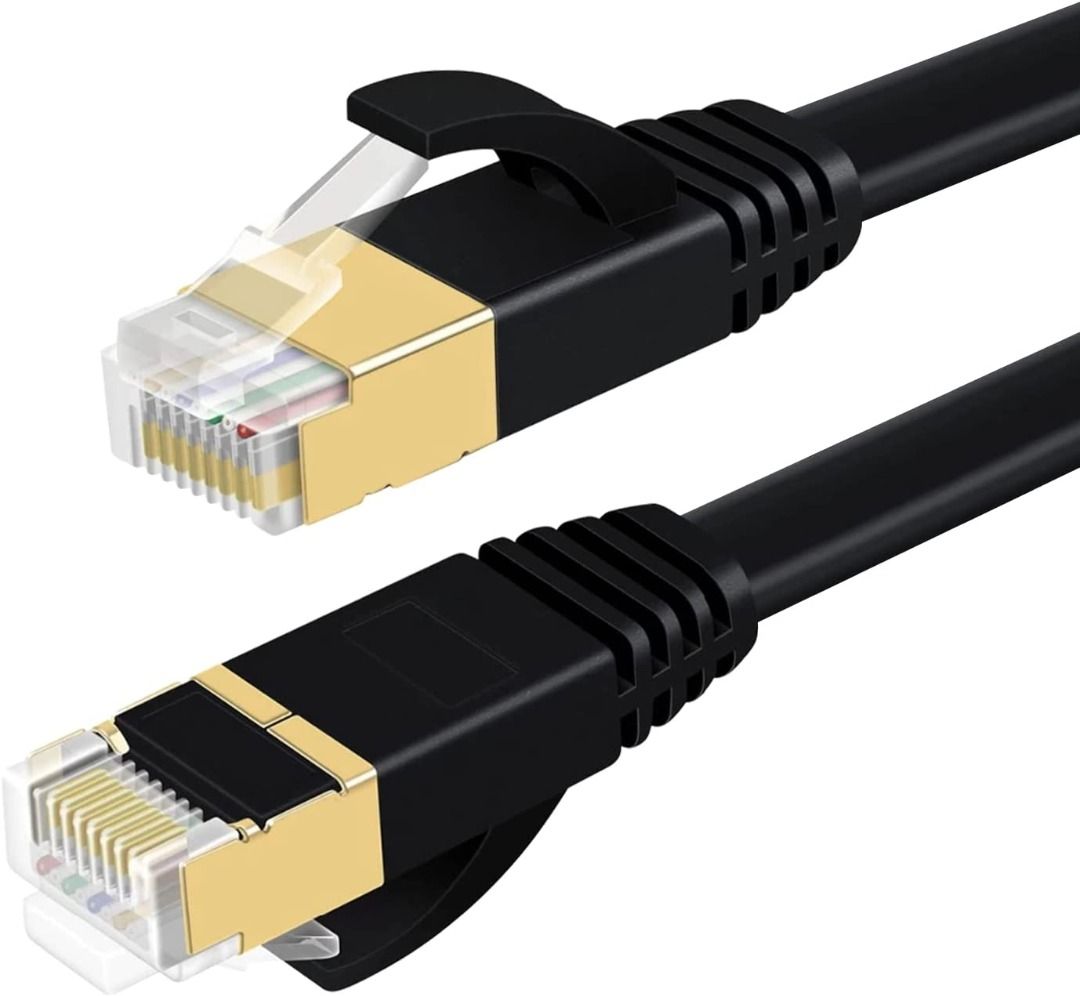 VENTION Cat 7 Ethernet Cable High Speed Flat Internet Network LAN Cable  Durable Patch Cord With Gold Plated RJ45 Connector For Xbox, PS4, Router,  Mode
